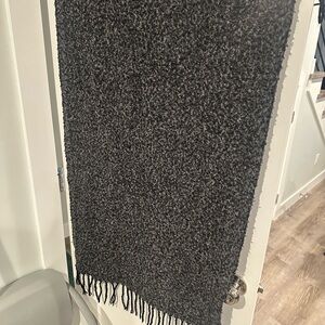 Elegant Black and Gray Textured Scarf